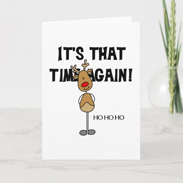 Cartão De Festividades Ho Ho Ho (Frente)