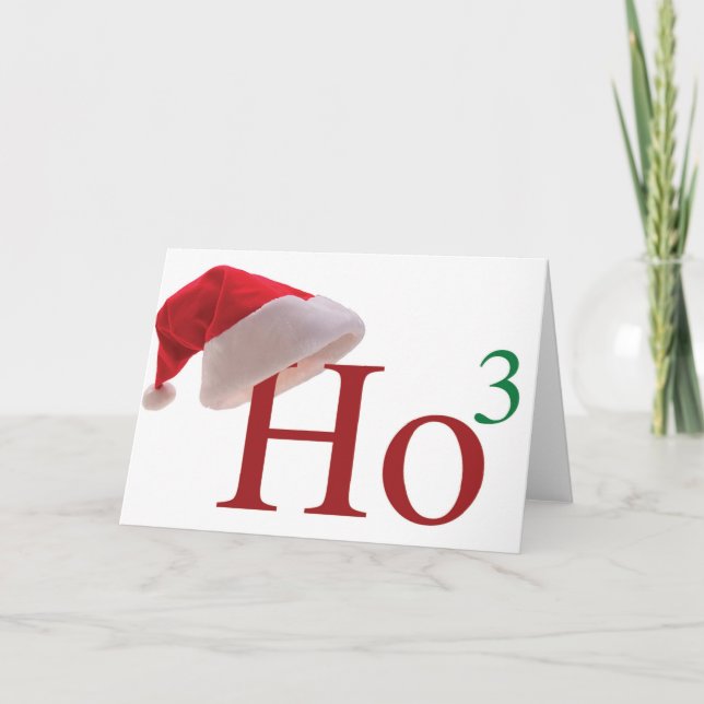 Cartão De Festividades Ho Ho Ho 3 Felizes Natais ao ó poder (Frente)