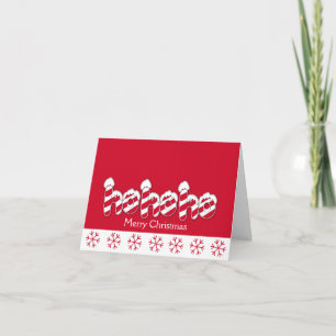Cartão De Festividades Ho Ho Ho Candy Cane Holiday Christmas Card
