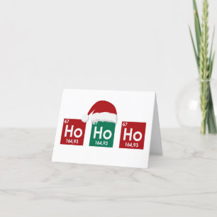 Cartão De Festividades Ho Ho Ho   Engraçado Nerd de Química de Natal Humo