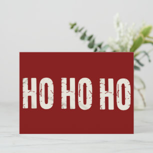 Cartão De Festividades Ho Ho Ho Família Retrô Natal Correspondência Vinta