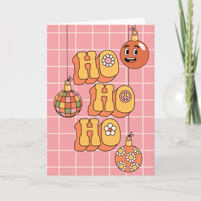 Cartão De Festividades Ho Ho Ho - Feliz Natal (Frente)