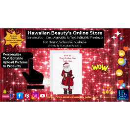 Cartão De Festividades HO HO HO! Feliz Natal Do Papai Noel