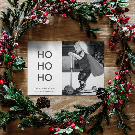 Cartão De Festividades Ho Ho Ho | Imagem de Natal simples e limpa minimal