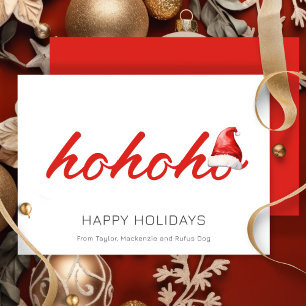 Cartão De Festividades Ho Ho Ho Natal Personalizado