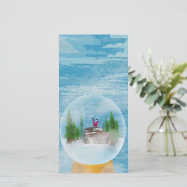 Cartão De Festividades Ho ho Holidays Holiday Card (Em pé/Frente)