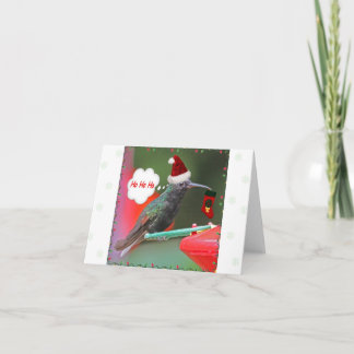 Cartão De Festividades Ho Ho Hummingbird