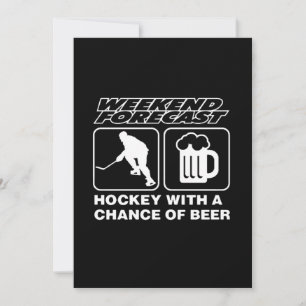 Cartão De Festividades Hockey Lover   Hóquei Com Possibilidade De Cerveja