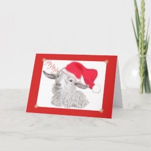 Cartão De Festividades HoHo Angora Goat Natal