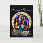 Cartão De Festividades Hoildays feliz<br><div class="desc">boas festas Obama e família</div>