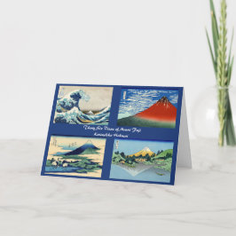 Cartão De Festividades Hokusai - Feliz Ano Novo / 36 Vistas do Monte Fuji