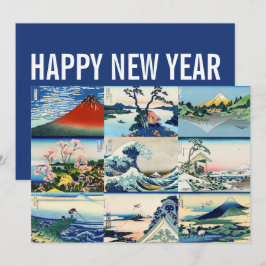 Cartão De Festividades Hokusai - Feliz Ano Novo / 36 Vistas do Monte Fuji