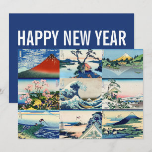 Cartão De Festividades Hokusai - Feliz Ano Novo / 36 Vistas do Monte Fuji