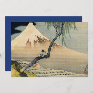 Cartão De Festividades Hokusai - Feliz ano novo / Garoto Vivendo o Monte