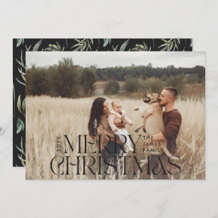 Cartão De Festividades Hol botânico mínimo natural elegante fotográfico