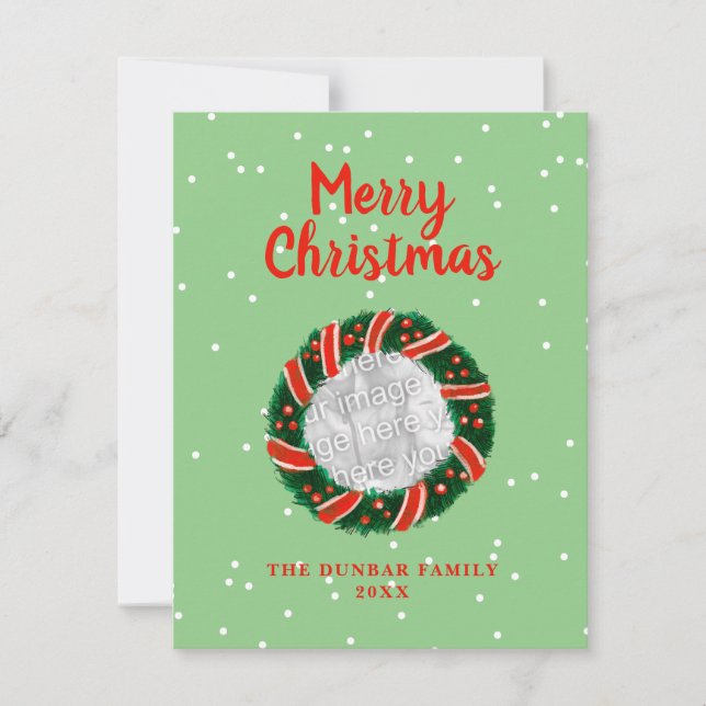 Cartão De Festividades Hol de fotos personalizadas da Terra de Natal eleg (Frente)