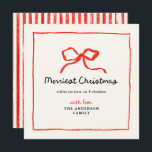 Cartão De Festividades Holid de Natal do arco Vermelho tradicional e eleg<br><div class="desc">O moderno e elegante arco vermelho tradicional multi-script e a tipografia serifônica Merry Christmas Holiday card.</div>