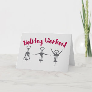 Cartão De Festividades Holiday Alcohol Workout