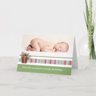 Cartão De Festividades Holiday Baby Bear Folded Photo Card
