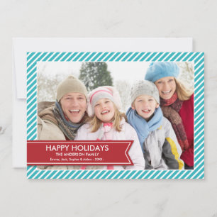 CARTÃO DE FESTIVIDADES HOLIDAY BANNER HOLIDAY PHOTO CARD