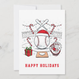 Cartão De Festividades Holiday Baseball Christmas Cards