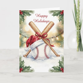 Cartão De Festividades Holiday Baseball Christmas Cards