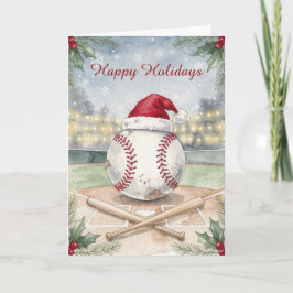 Cartão De Festividades Holiday Baseball Christmas Cards