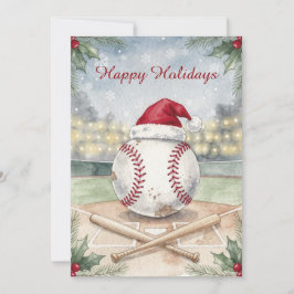 Cartão De Festividades Holiday Baseball Christmas Cards