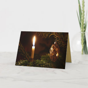 Cartão De Festividades Holiday Candle Tree Ornament Greeting Card