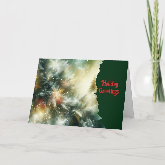 Cartão De Festividades Holiday Christmas Greeting Card (Frente)