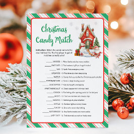 Cartão De Festividades Holiday Christmas Party Candy Match Game
