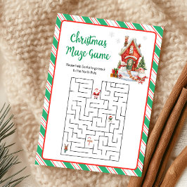 Cartão De Festividades Holiday Christmas Party Maze Game
