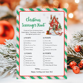 Cartão De Festividades Holiday Christmas Party Scavenger Hunt Game