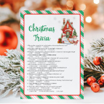 Holiday Christmas Party Trivia Game
