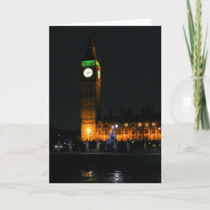 Cartão De Festividades Holiday Greeting Card: Big Ben Christmas