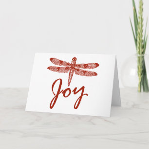 Cartão De Festividades Holiday Joy Dragonfly