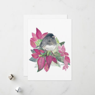 Cartão De Festividades Holiday Junco Bird Art
