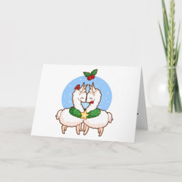 Cartão De Festividades Holiday Love Llamas