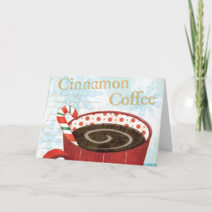 Cartão De Festividades Holiday Mug com café Cinnamon