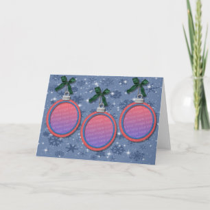 Cartão De Festividades Holiday Ornaments Photo Frame Card