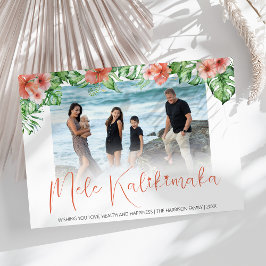 Cartão De Festividades Holiday Tropical Hawaiian Mele Kalikimaka