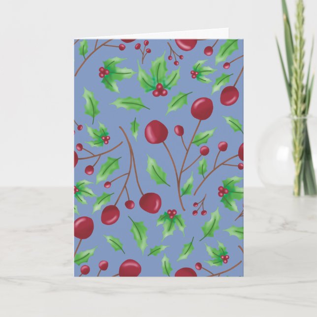 Cartão De Festividades Holly Berry 2026 (Frente)