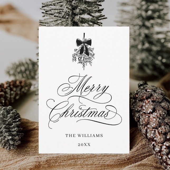 Cartão De Festividades Holly Berry Buquê Romântico Foto de Natal Flat (Criador carregado)