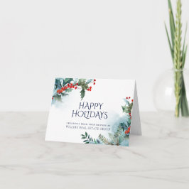 Cartão De Festividades Holly Berry Christmas MistletoCorporate Saudação C