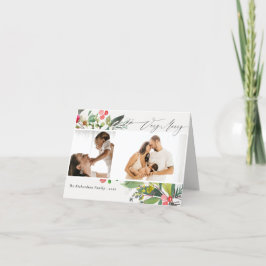 Cartão De Festividades Holly Berry Pine Natal Muito Alegre 2 Foto