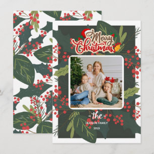 Cartão De Festividades Holly Days   Feliz Natal Foto