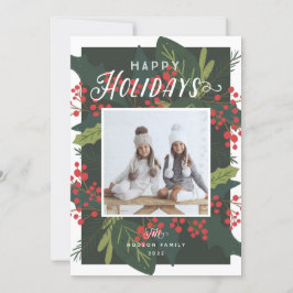 Cartão De Festividades Holly Days | Foto de feriados felizes