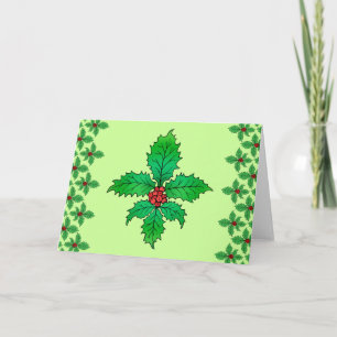 Cartão De Festividades Holly Fleur de lis