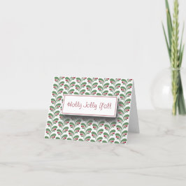 Cartão De Festividades Holly Jolly Christmas Y - Foliage - Greenery -