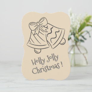 Cartão De Festividades Holly Jolly Felry Natal Jingle Bells Moch Cute